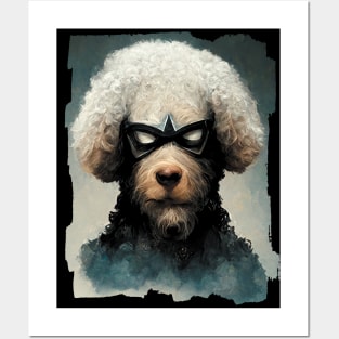 Superhero Poodle Dog Posters and Art